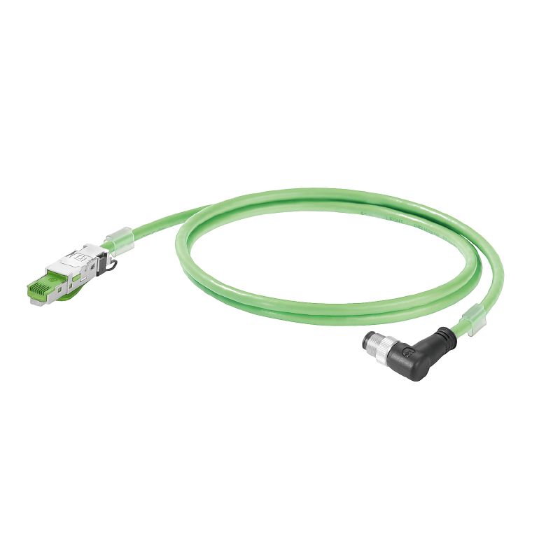 M12 angled male - RJ45 IP20