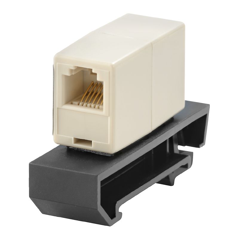 Mounting rail outlet RJ12